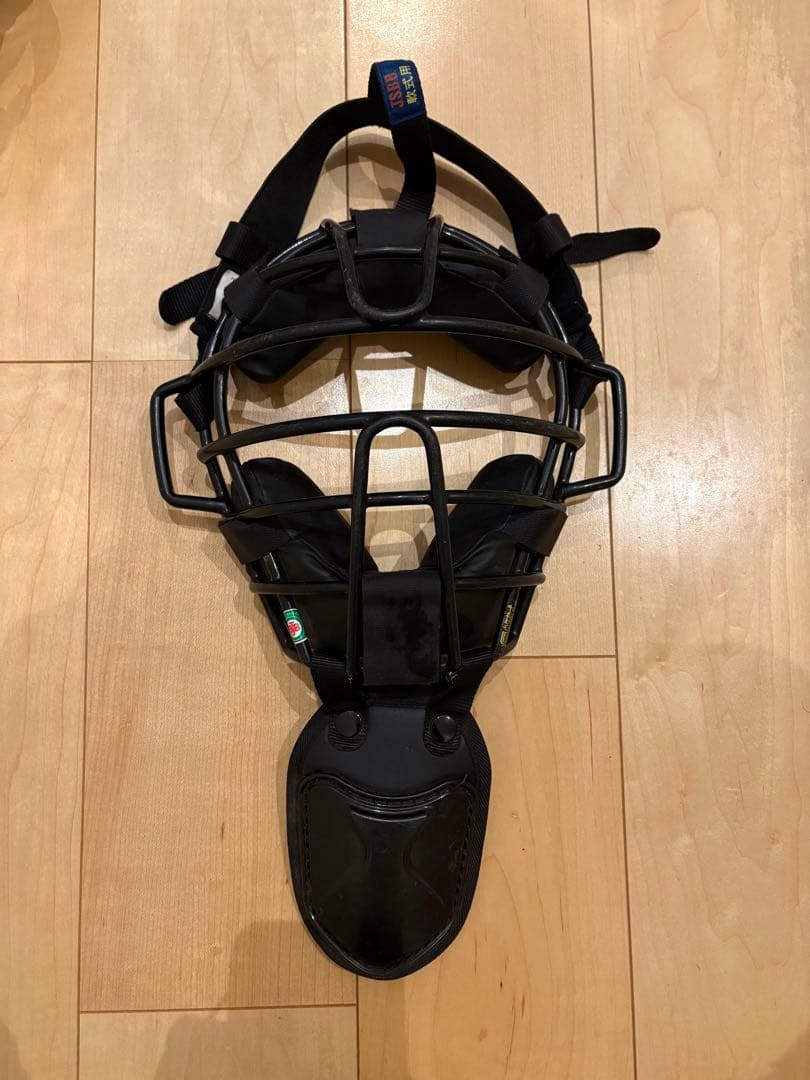 Mizuno キャッチャー用 ジュニア 黒 マスク スロートガード プロテクター