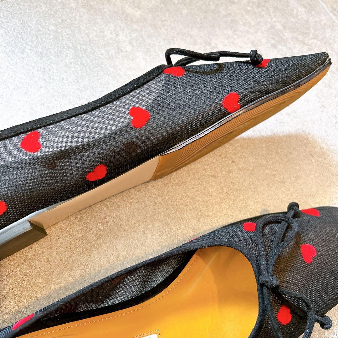 今期モデル PIPPICHIC ハート柄フラットシューズ　37