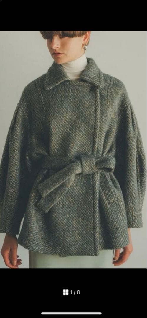 CLANE クラネ MIX LOOP TWEED BOX COAT コート