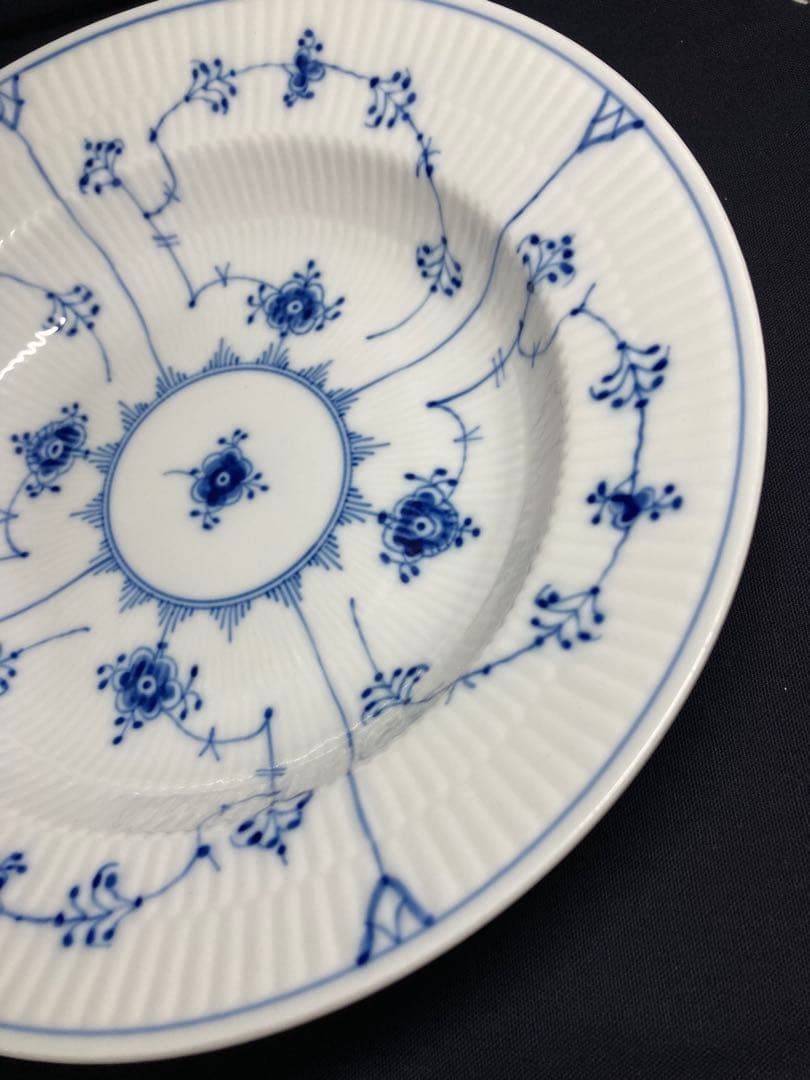 ロイヤルコペンハーゲン　ブルーフルーテッド　プレイン　ディーププレート　深皿