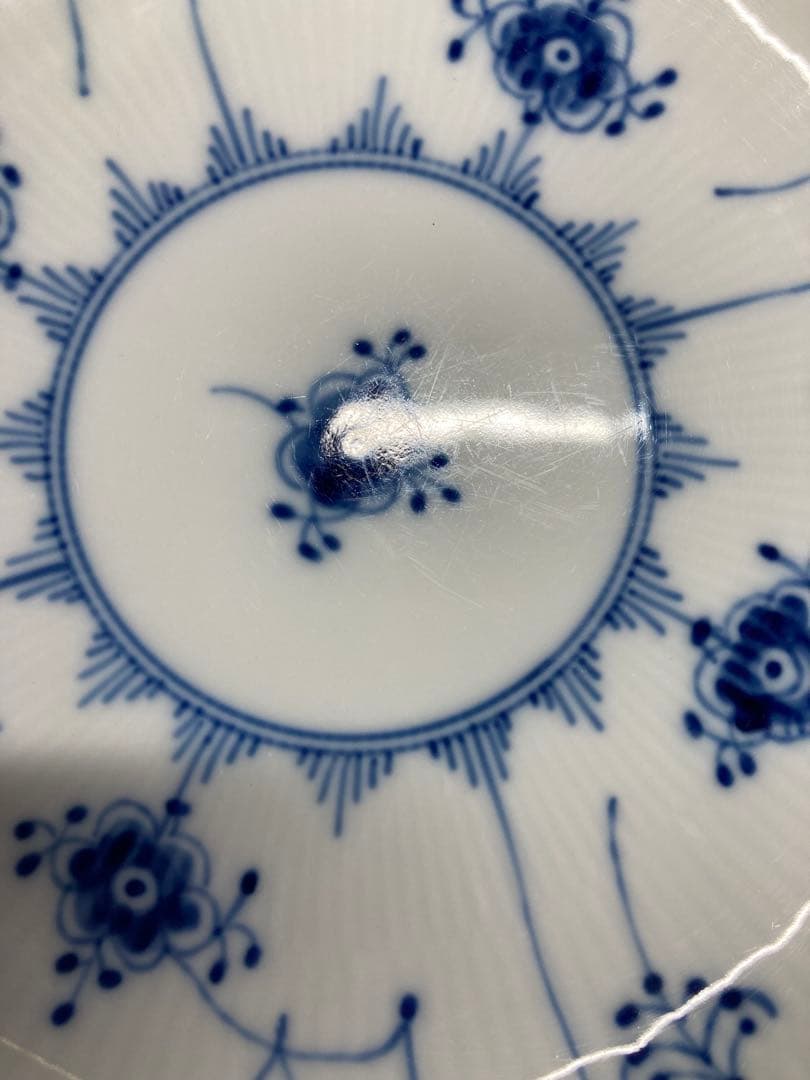 ロイヤルコペンハーゲン　ブルーフルーテッド　プレイン　ディーププレート　深皿