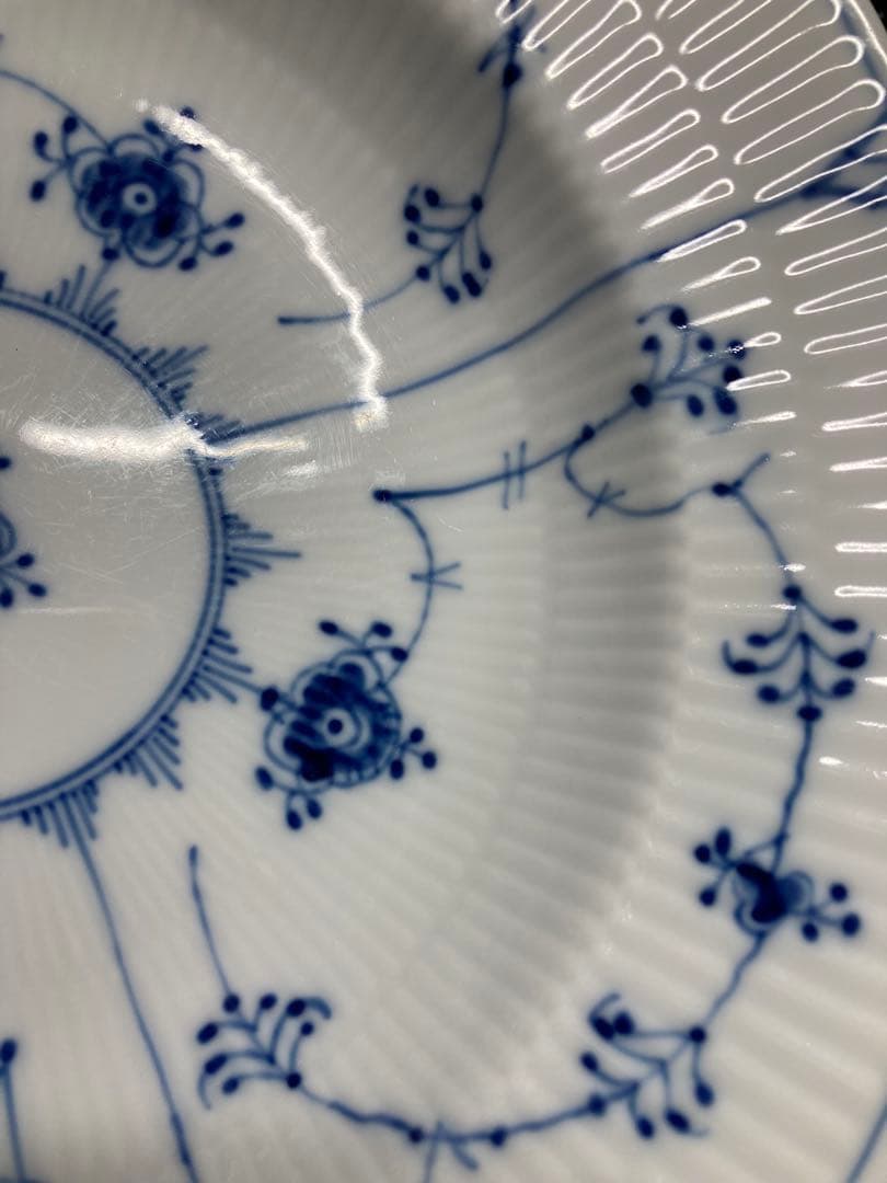 ロイヤルコペンハーゲン　ブルーフルーテッド　プレイン　ディーププレート　深皿