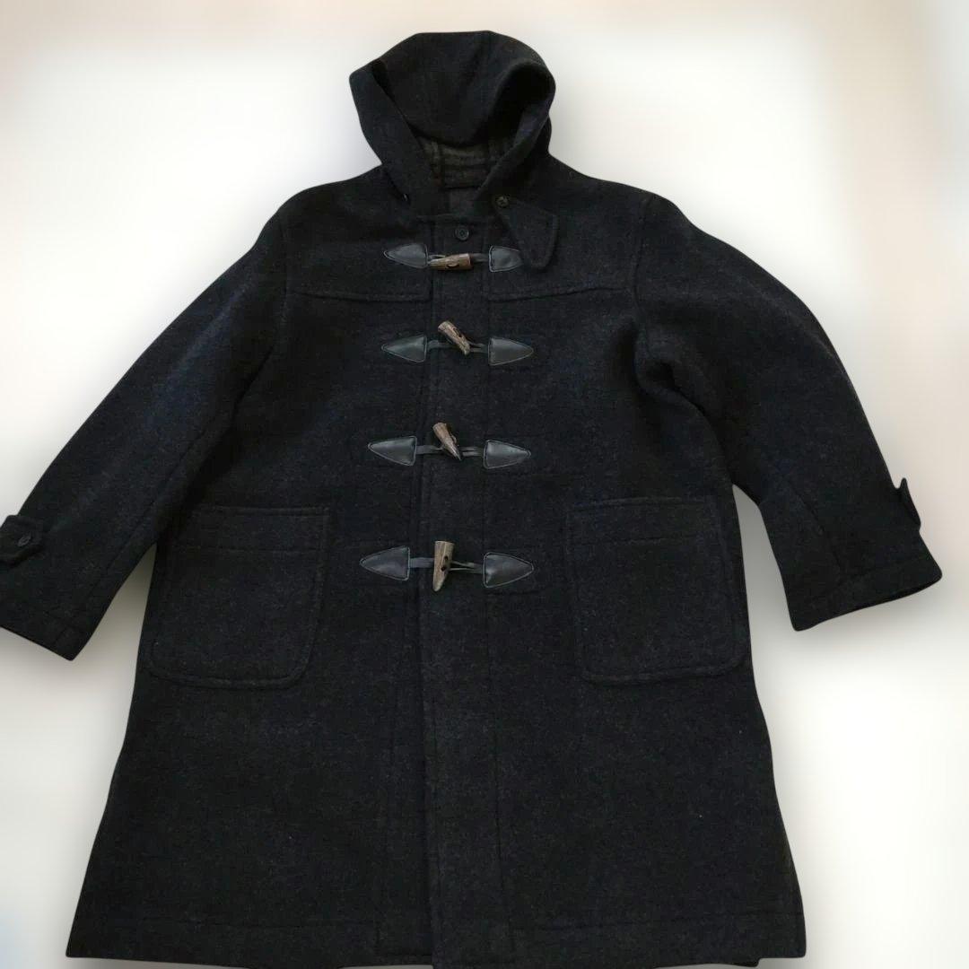 VAN ダッフルコート ダークグレー フード付き