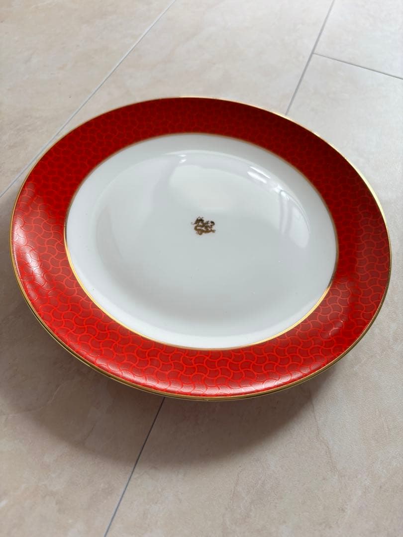 SHANGHAI TANG 赤い花柄皿セット