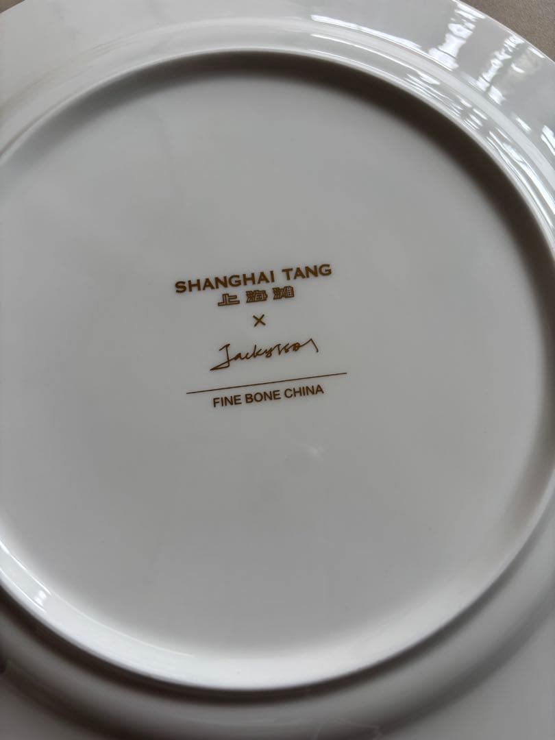 SHANGHAI TANG 赤い花柄皿セット
