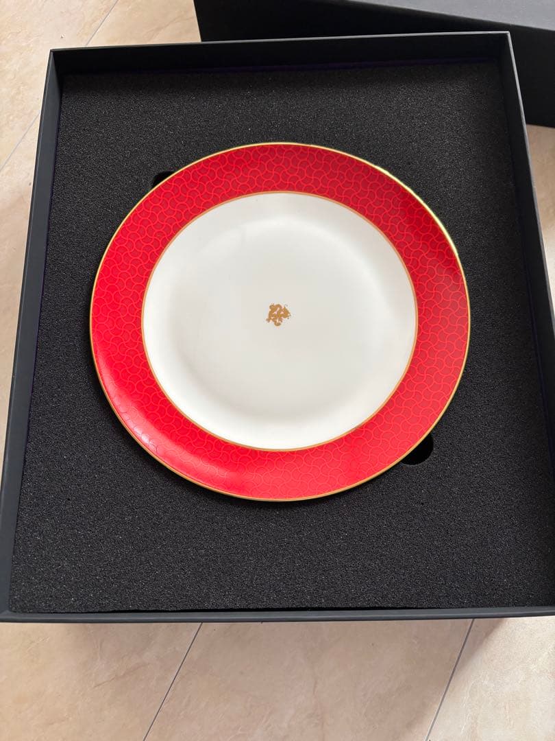 SHANGHAI TANG 赤い花柄皿セット