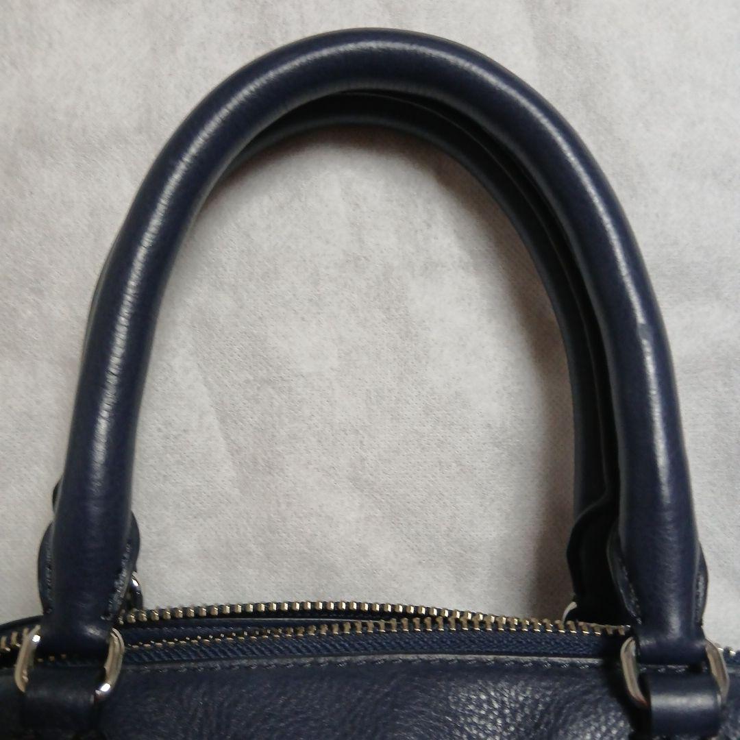 最終値下げ♪ネイビー レザー ショルダーバッグ