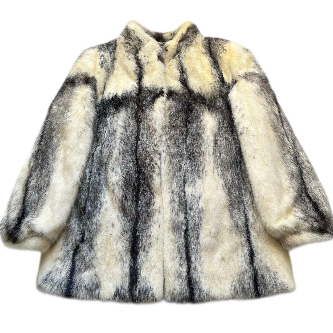 クロスミンク サガフォックス パール リアルファー 毛皮 13号