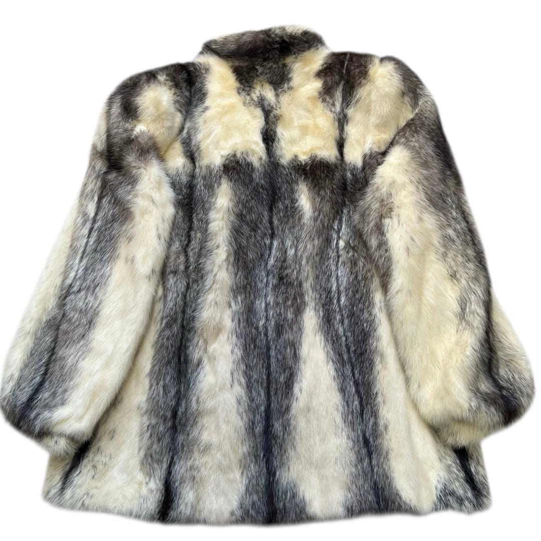 クロスミンク サガフォックス パール リアルファー 毛皮 13号