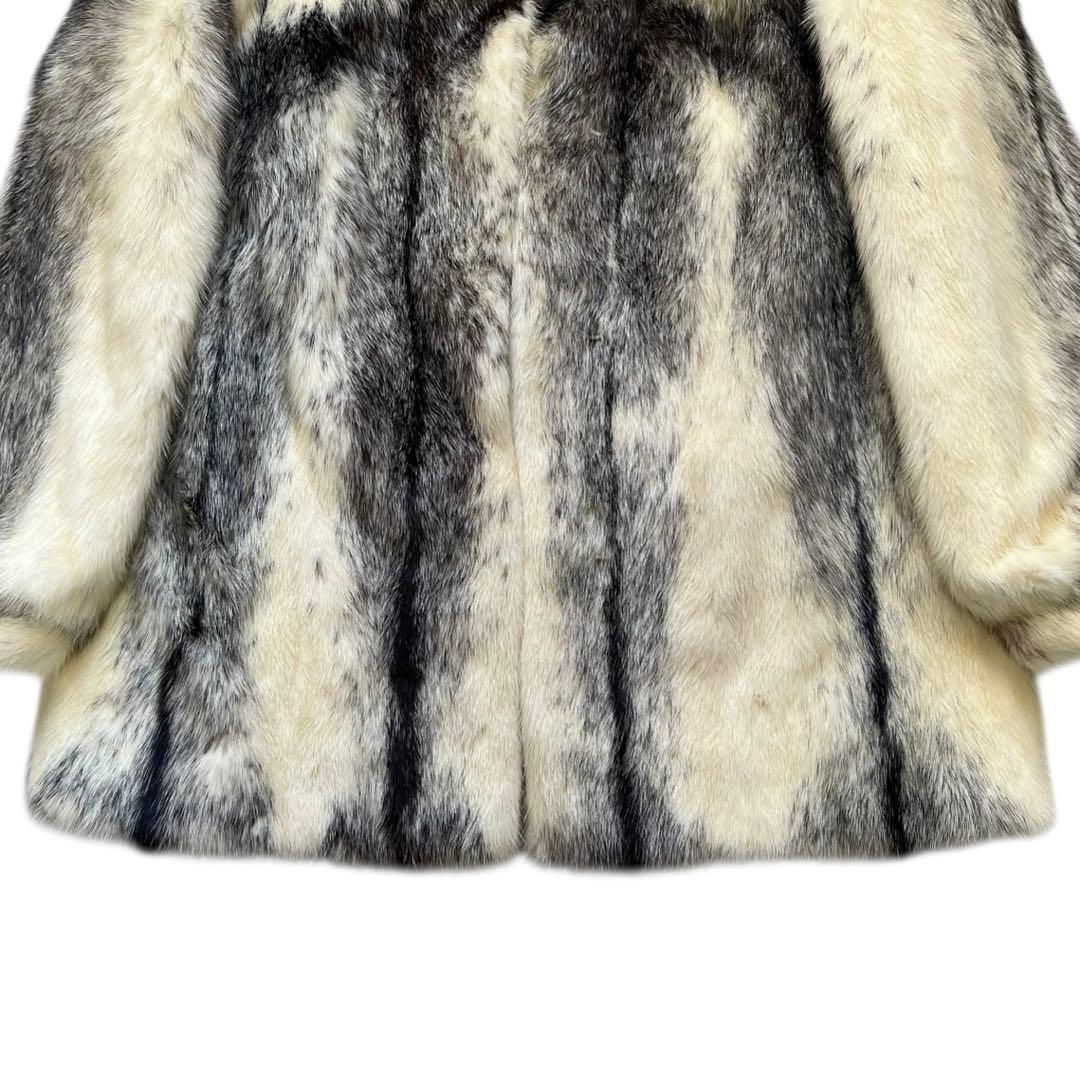 クロスミンク サガフォックス パール リアルファー 毛皮 13号