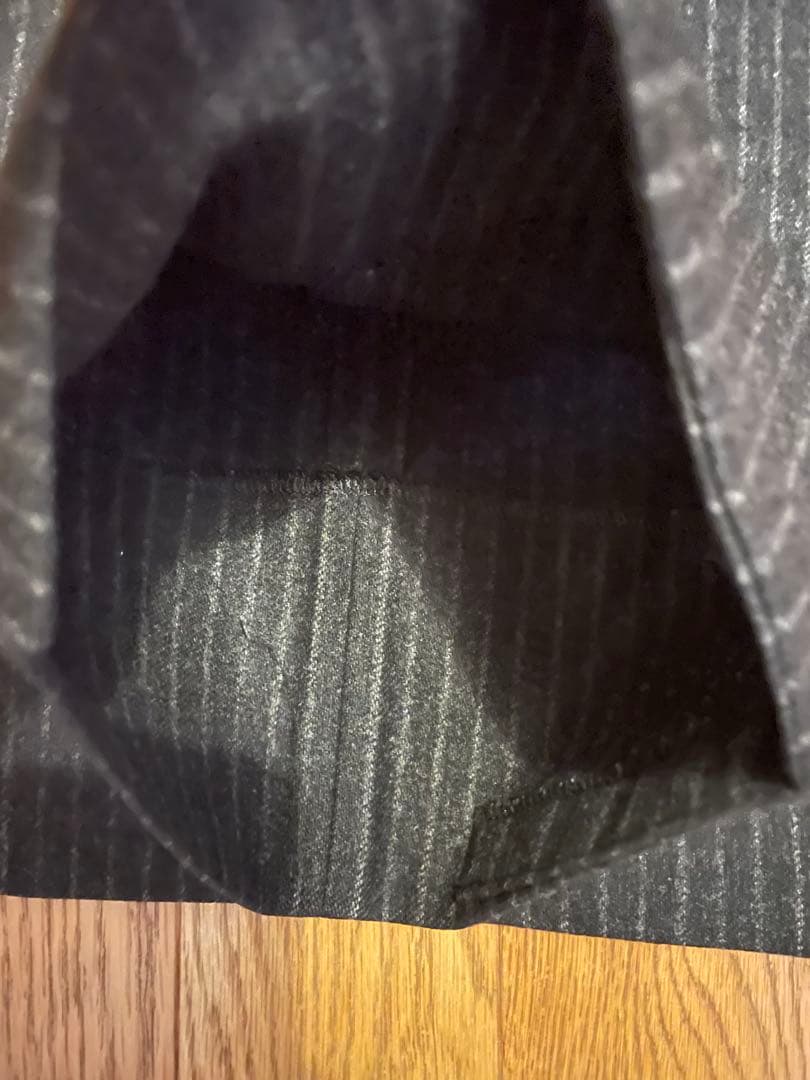 INCOTEXインコテックス　スラックス48ダークグレー縦ストライプ