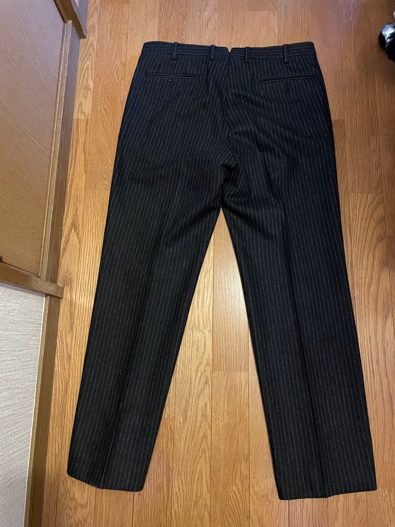 INCOTEXインコテックス　スラックス48ダークグレー縦ストライプ