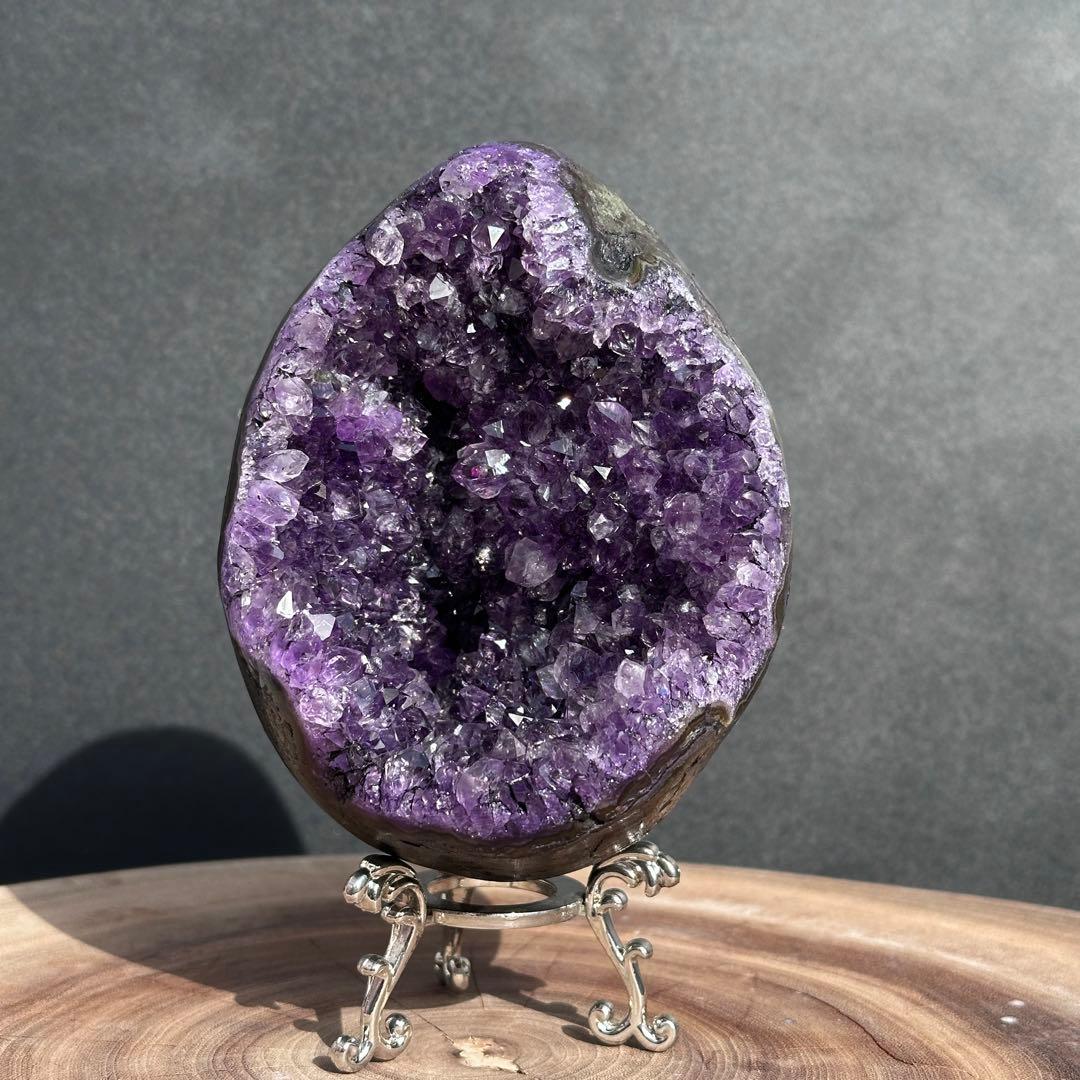 特売❣️天然石 アメジストのドーム　置物D.467