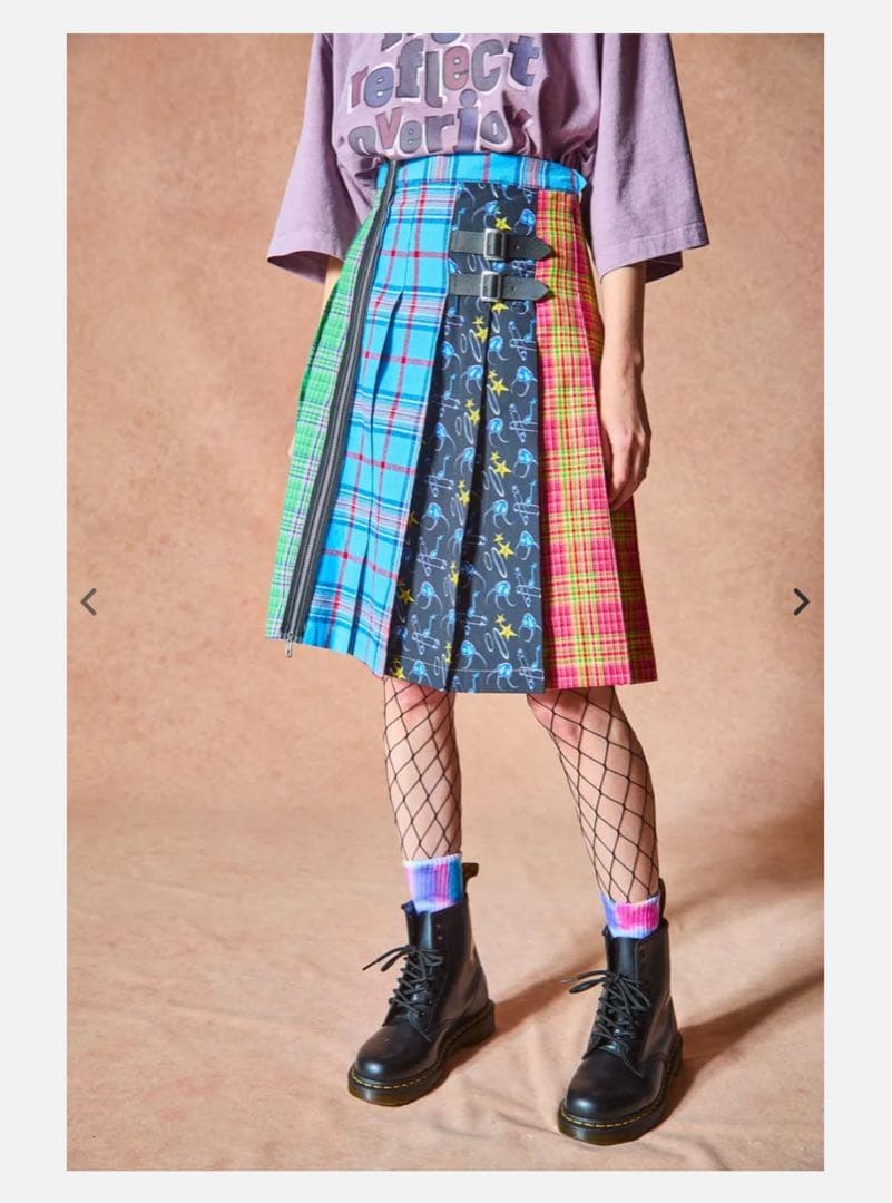 と*ぼ様 roy reflect overjoyドッキングジッププリーツスカート