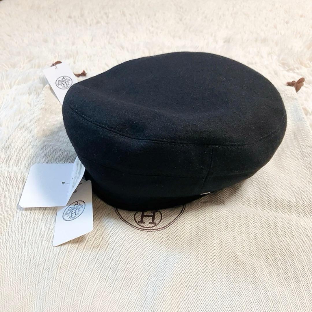 【未使用・タグ付】エルメス　サントノーレ セリエ カシミヤ ベレー帽 58
