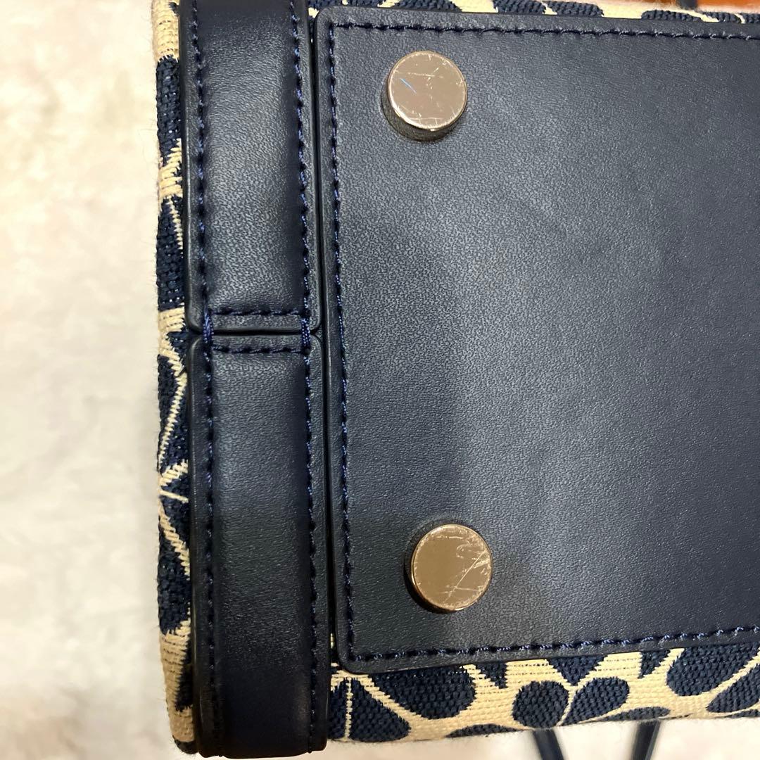 kate spade ケイトスペード トートバッグ フラワージャガード ブルー
