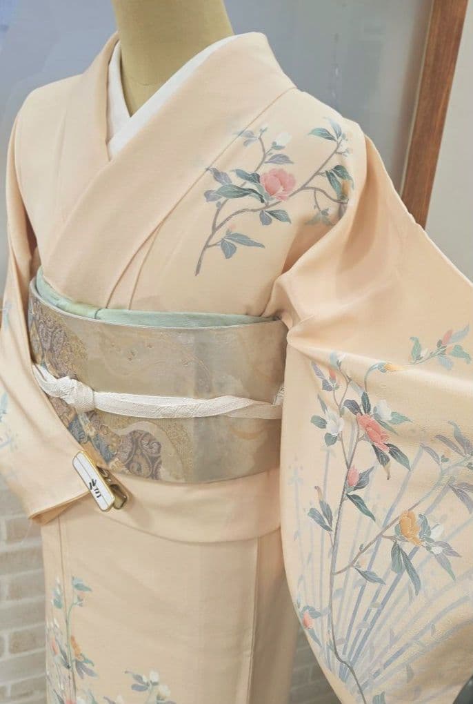 訪問着 4点フルセット、着物 袋帯、帯締め、帯揚げ