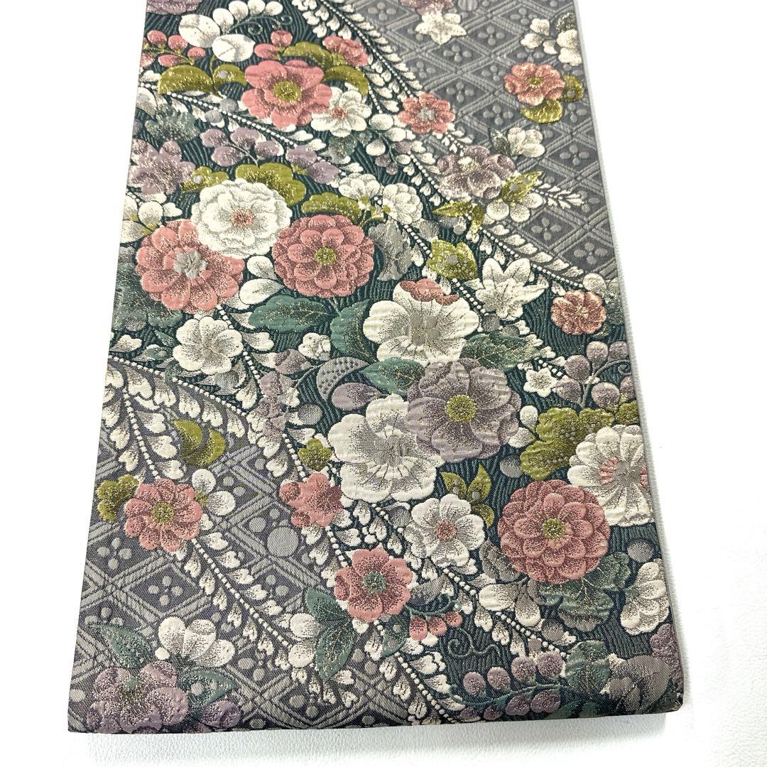 専用帯6320 ●やまと誂製 高級 正絹 六通 袋帯 辻ヶ花