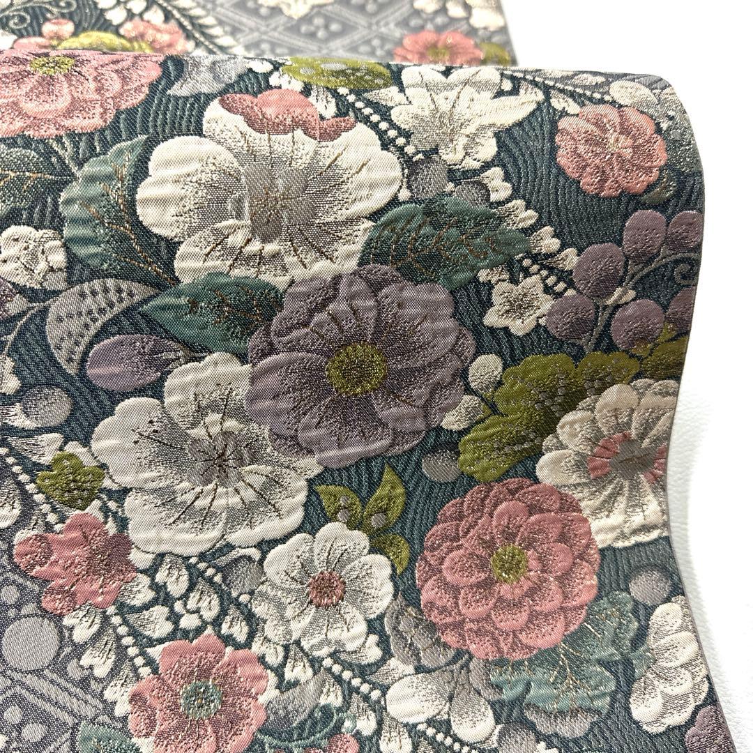 専用帯6320 ●やまと誂製 高級 正絹 六通 袋帯 辻ヶ花