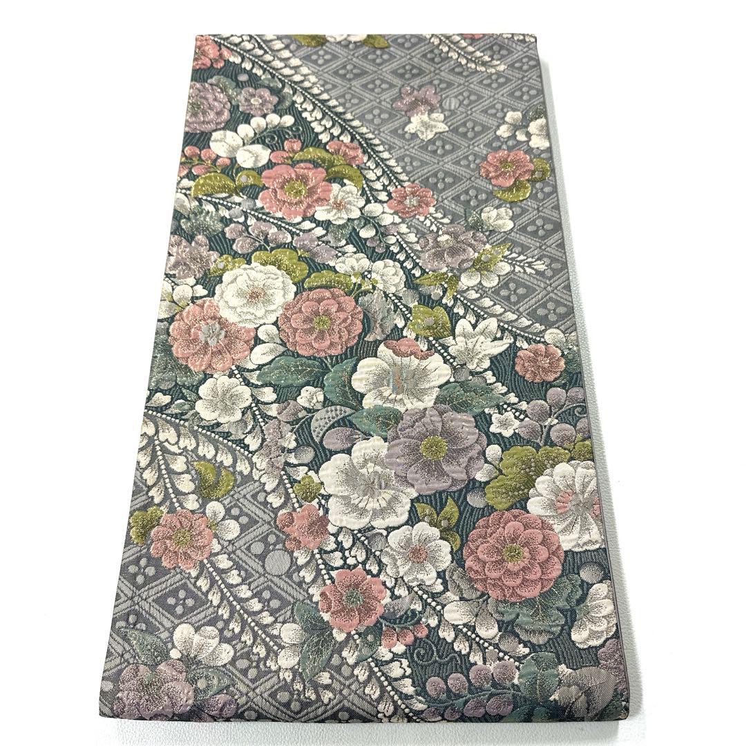 専用帯6320 ●やまと誂製 高級 正絹 六通 袋帯 辻ヶ花