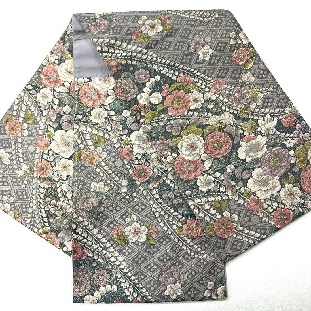 専用帯6320 ●やまと誂製 高級 正絹 六通 袋帯 辻ヶ花