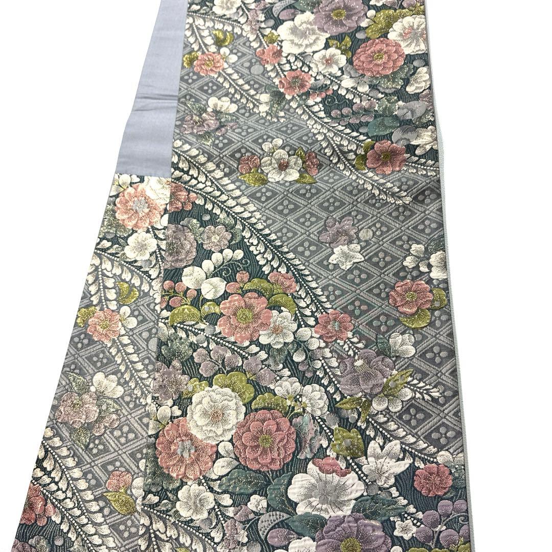 専用帯6320 ●やまと誂製 高級 正絹 六通 袋帯 辻ヶ花