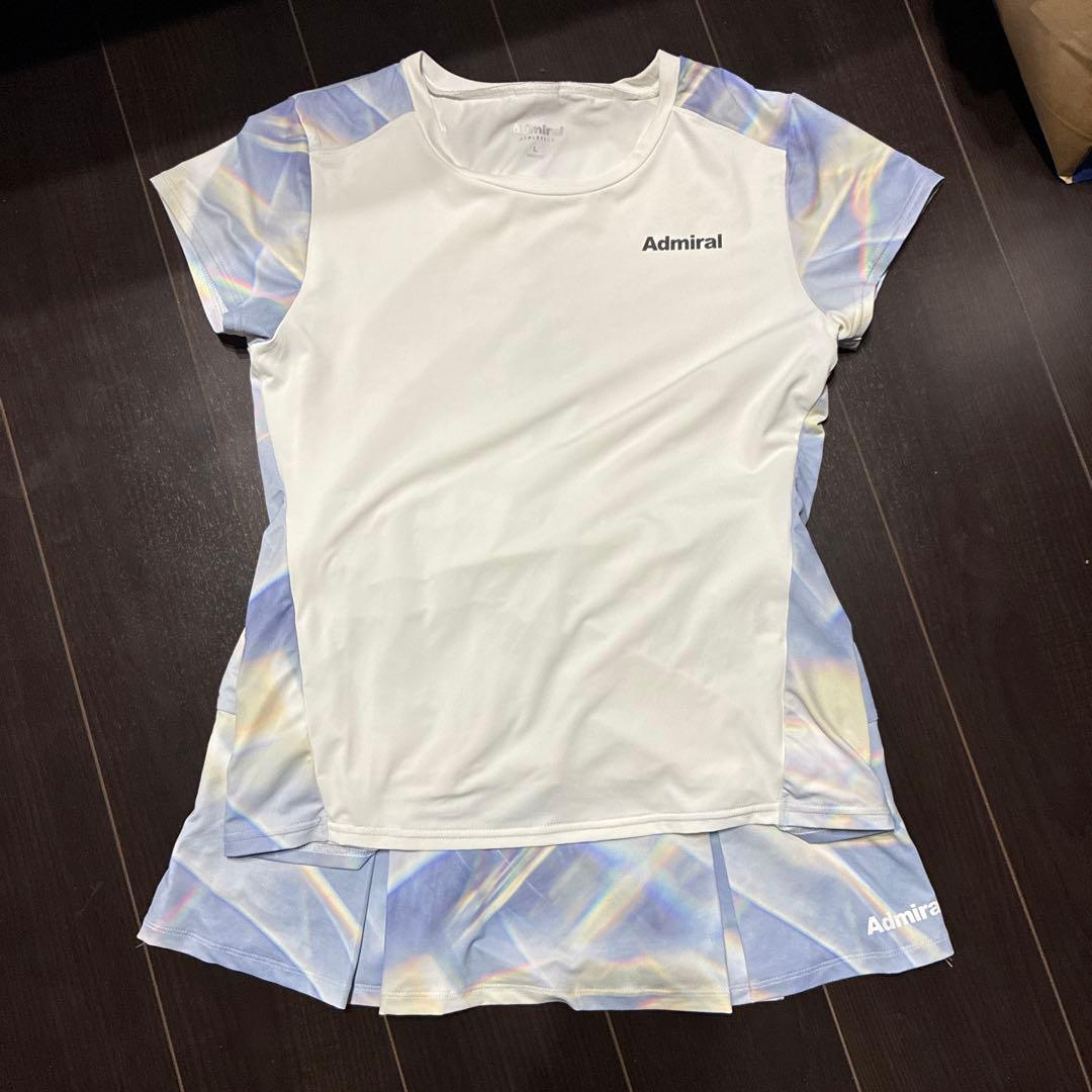 Admiral テニスウェア Lサイズ 白水色