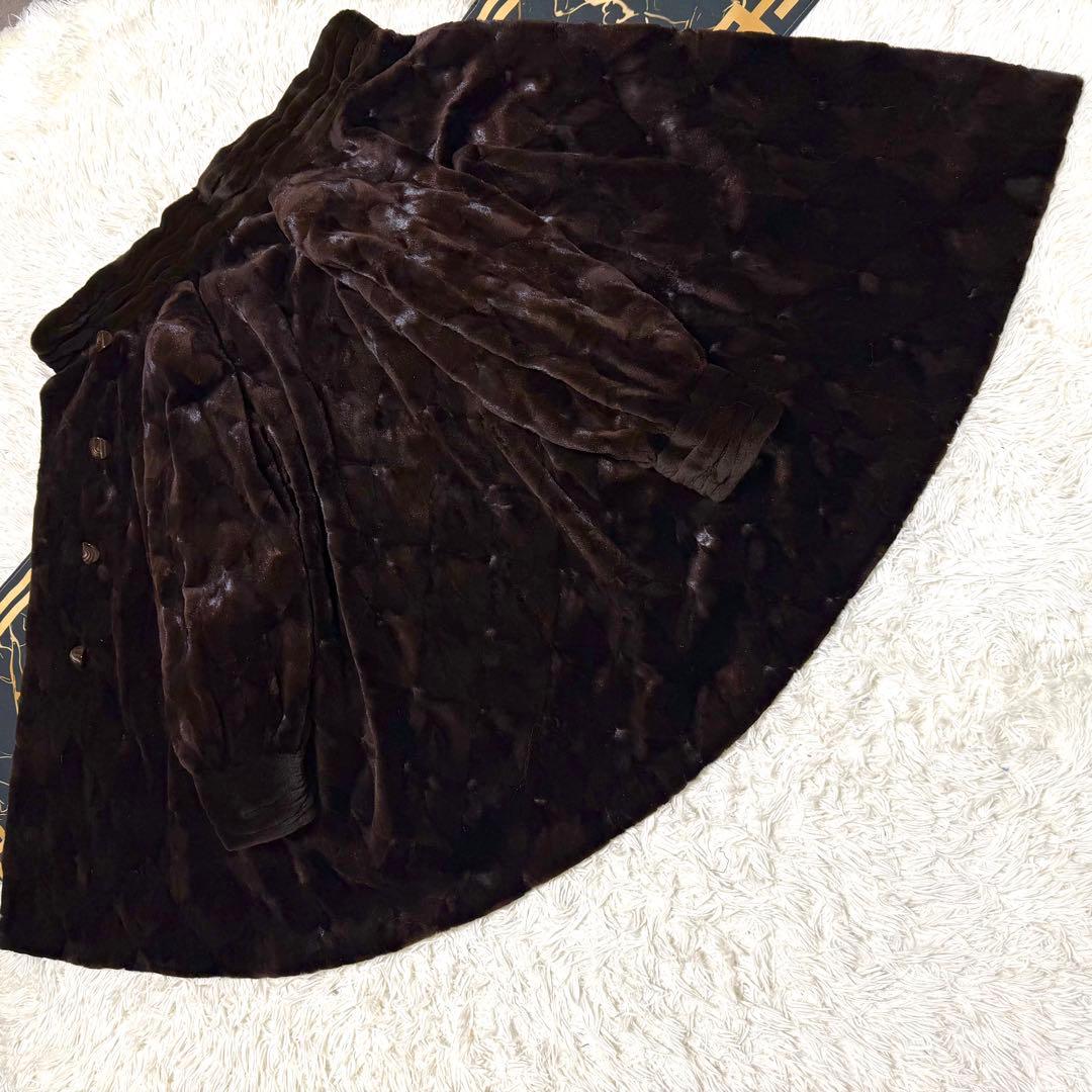 総丈95 裾長180 EMBA ミンク ロング XL ボリューム袖 肘周50