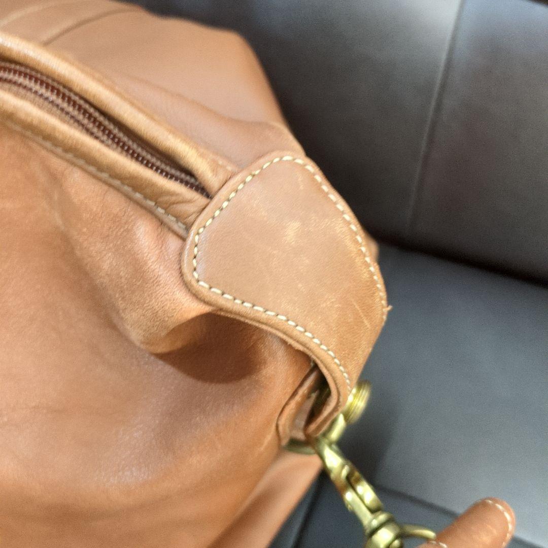 オールドコーチ　ボストンバッグ　レザー　ブラウン　大容量　2way