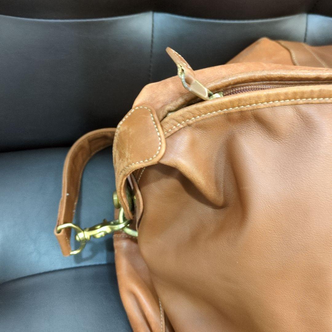 オールドコーチ　ボストンバッグ　レザー　ブラウン　大容量　2way