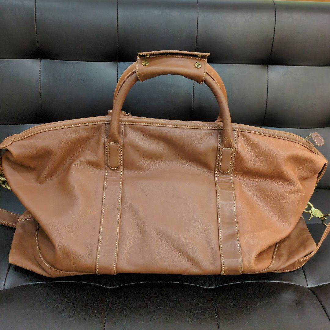 オールドコーチ　ボストンバッグ　レザー　ブラウン　大容量　2way