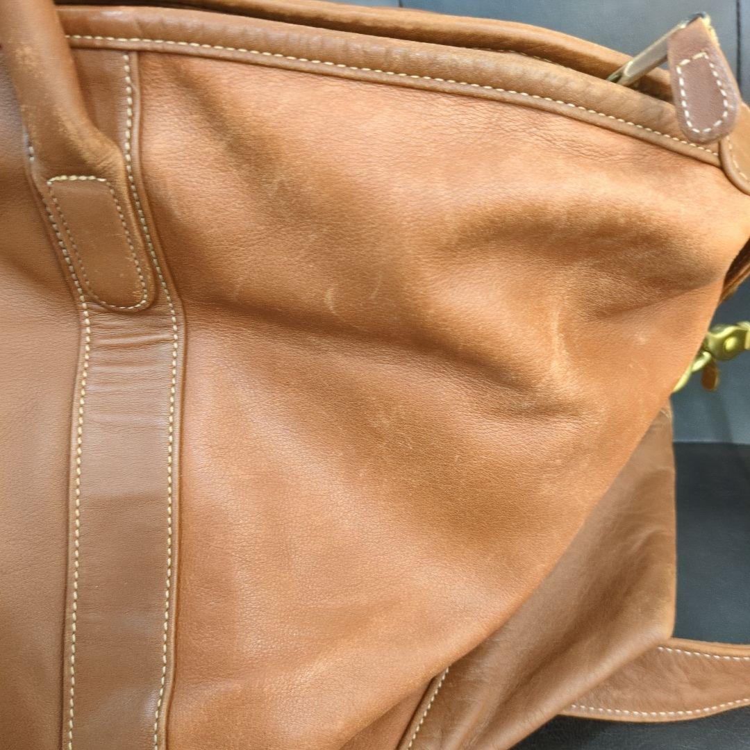 オールドコーチ　ボストンバッグ　レザー　ブラウン　大容量　2way