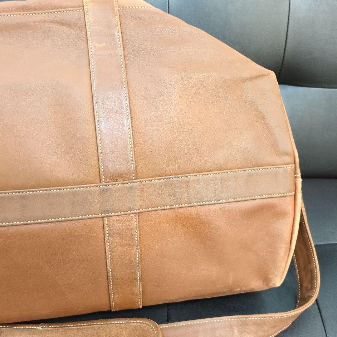 オールドコーチ　ボストンバッグ　レザー　ブラウン　大容量　2way