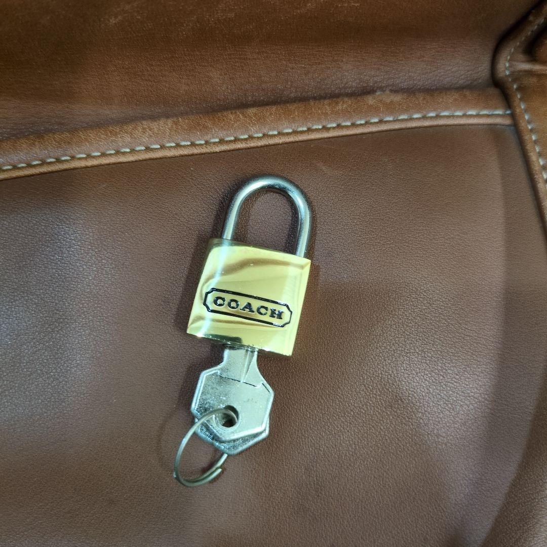 オールドコーチ　ボストンバッグ　レザー　ブラウン　大容量　2way