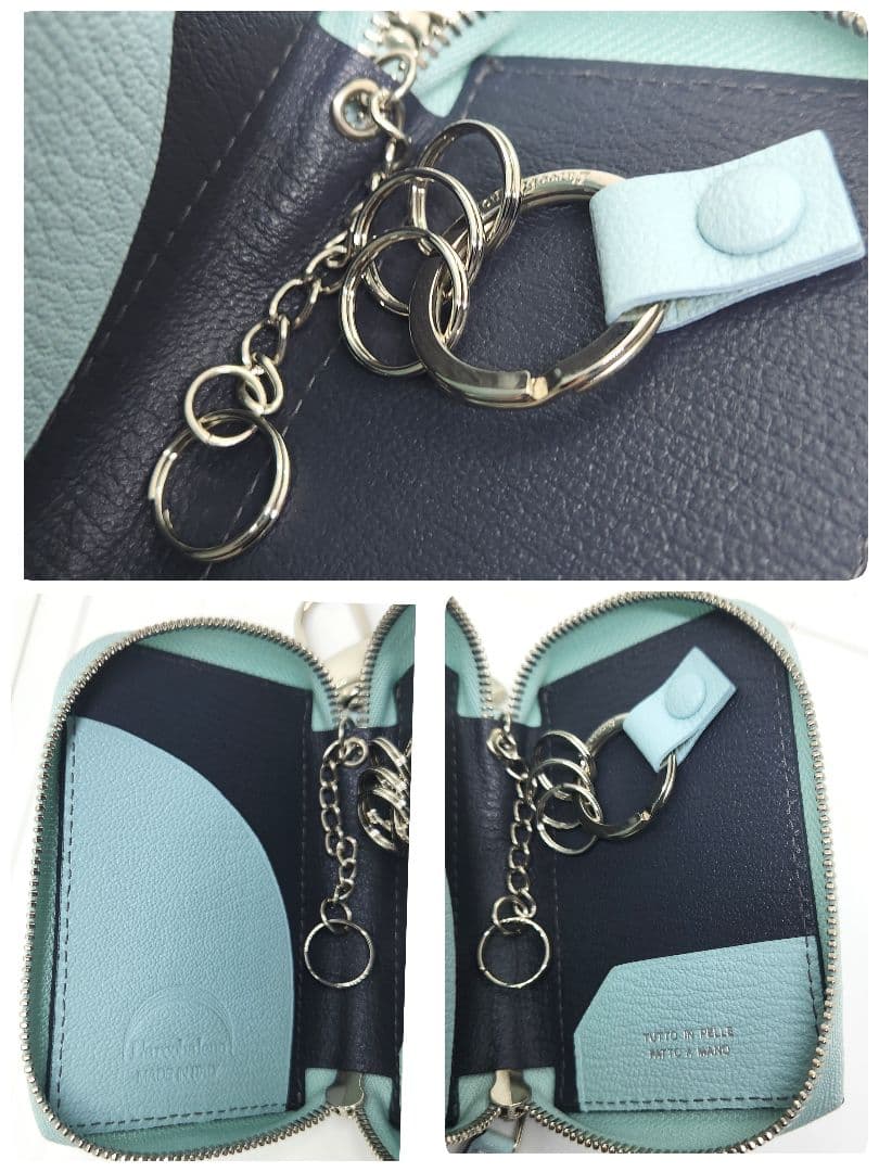 【ほぼ未使用】オールレザー スマートWキーケース ラルコバレーノ