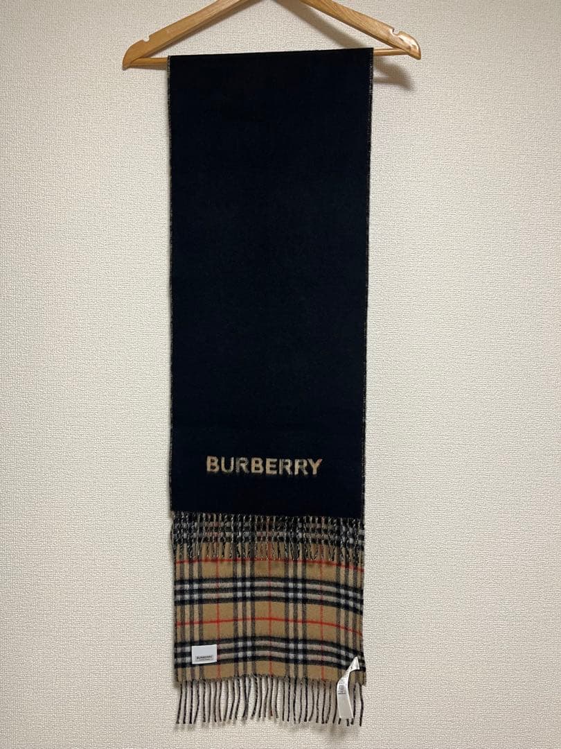 BURBERRY　バーバリー　マフラー　カシミア100％　未使用に近い