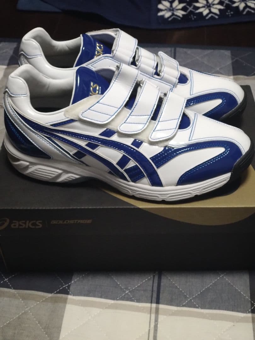 asics ゴールドステージ トレーニングシューズ ホワイト/ブルー