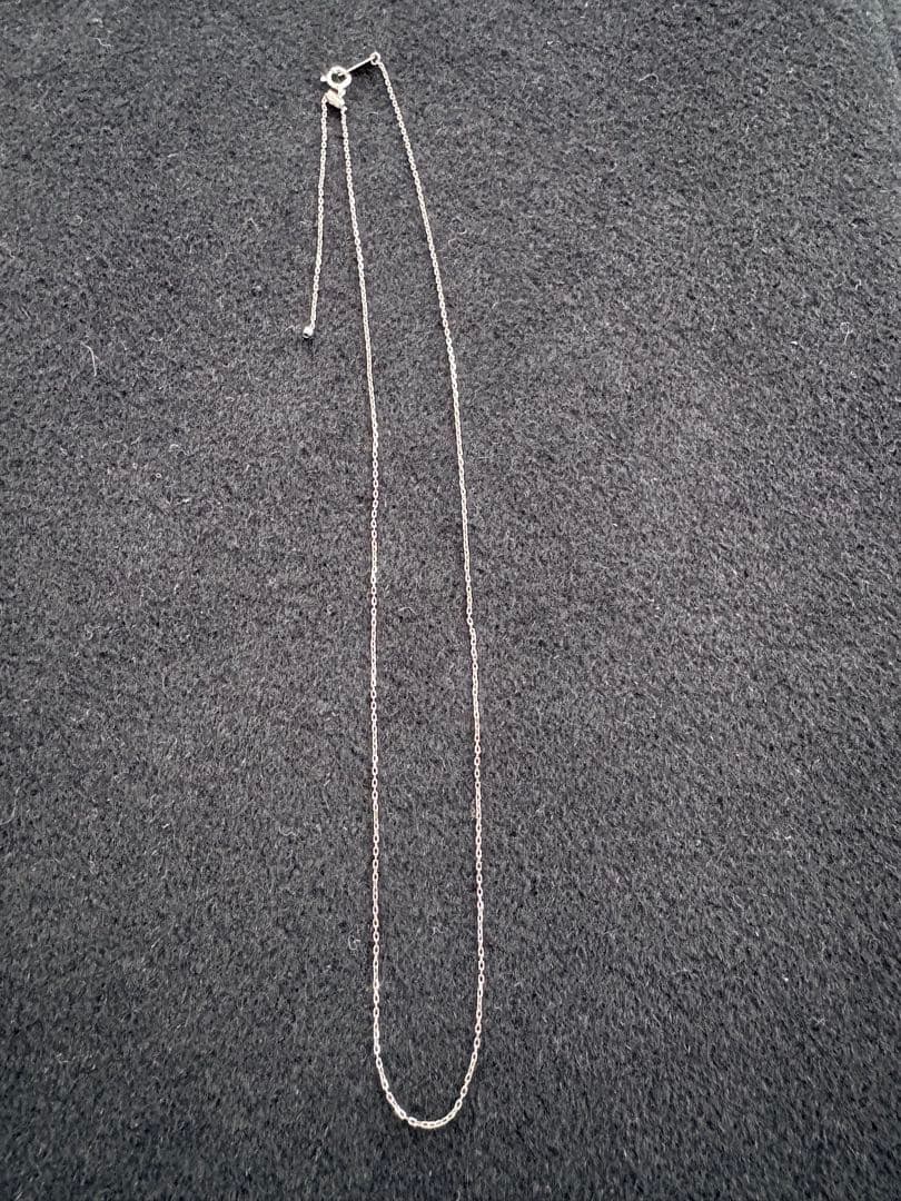 K18WG 18金ホワイトゴールド チェーンネックレス 45cm
