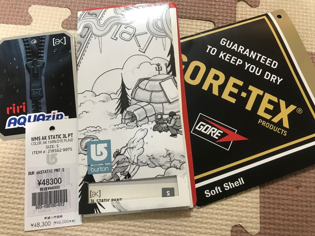 Burtonバートンak レディース3L GORE-TEXパンツS赤チェック