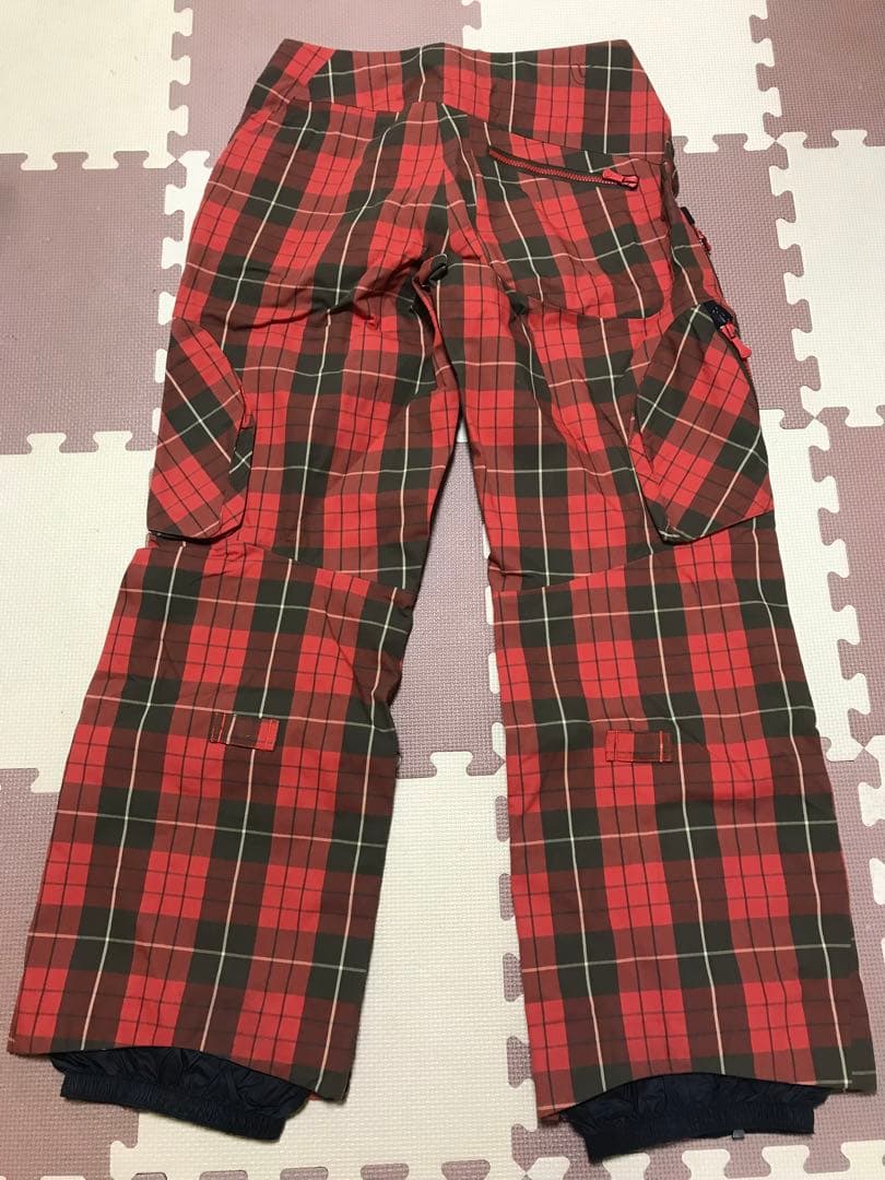 Burtonバートンak レディース3L GORE-TEXパンツS赤チェック