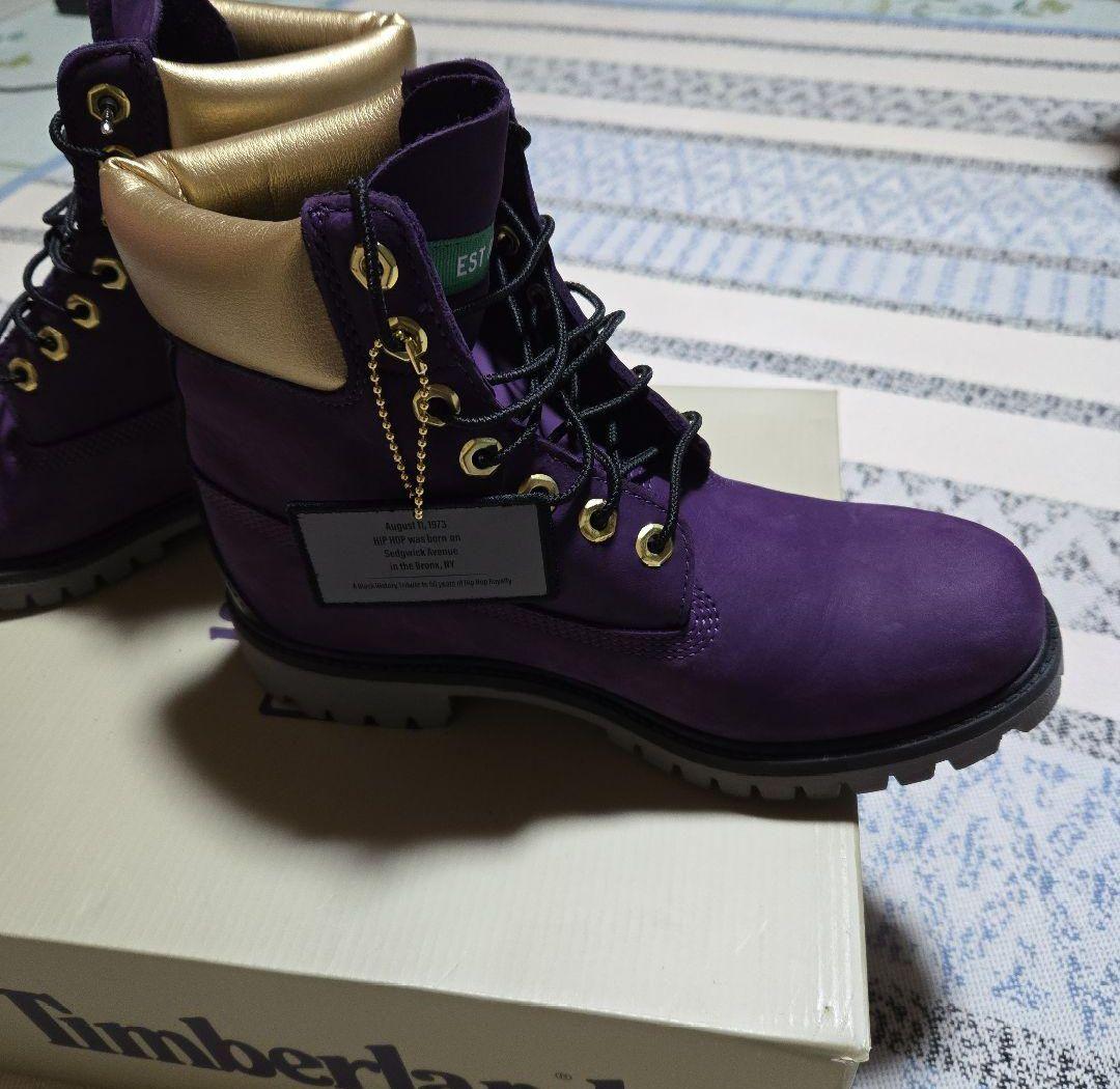 【値下げ可】ティンバーランド ヒップホップ50周年記念モデル　パープル
