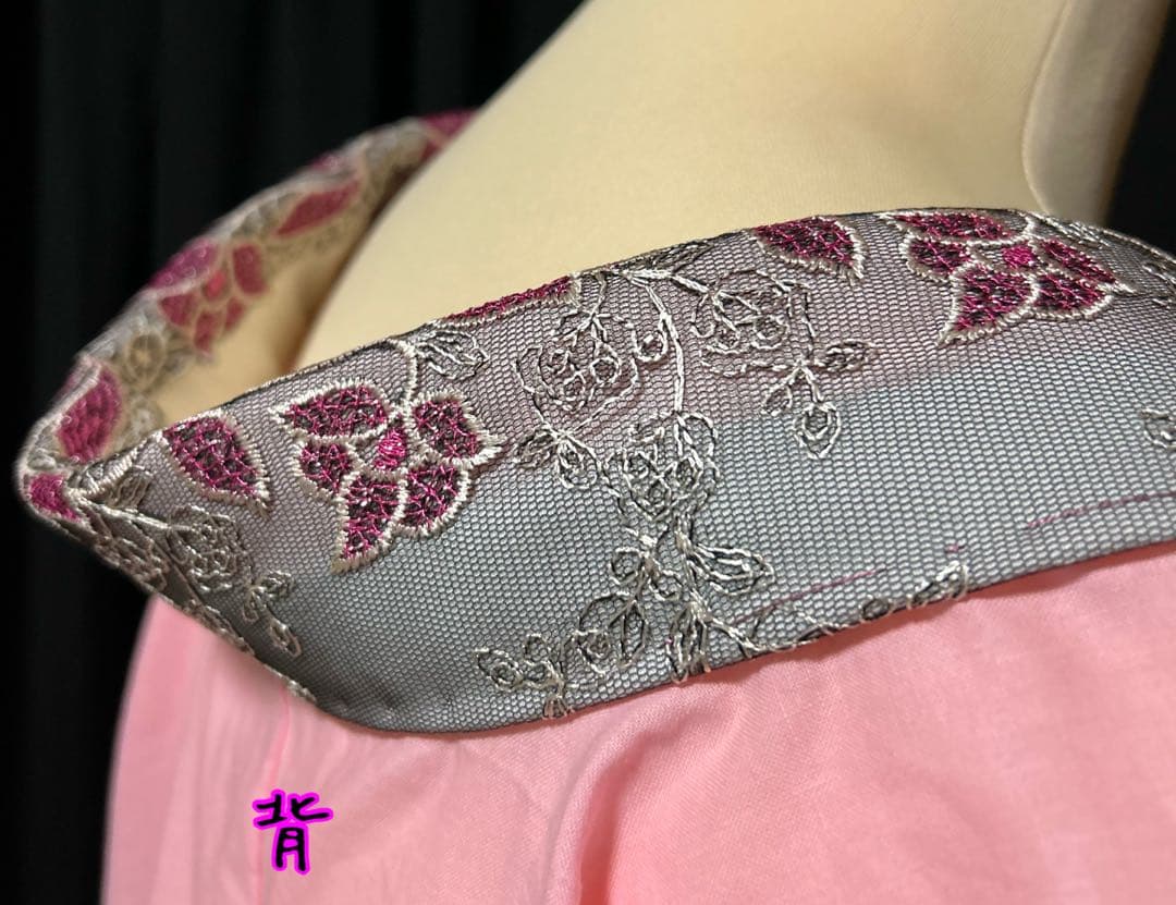 いちごいちえオリジナル半襦袢　簡易衣紋抜き付き