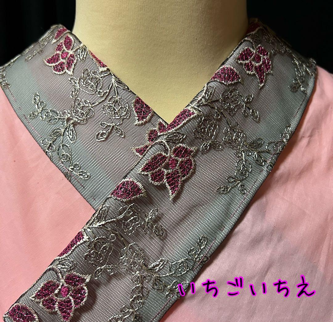 いちごいちえオリジナル半襦袢　簡易衣紋抜き付き