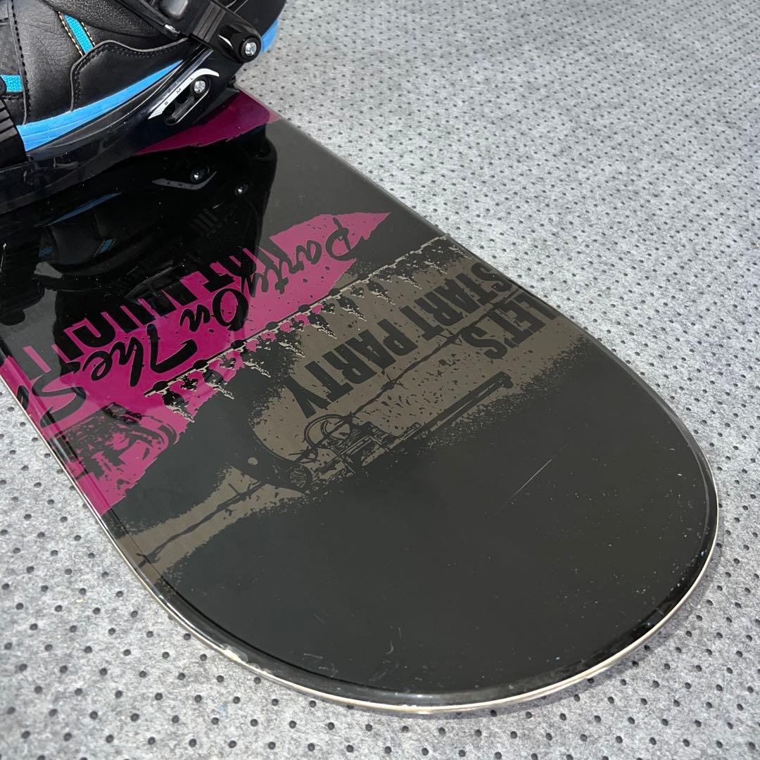 2回使用 キッズスノーボード SLQ 140cm＋バイン＋レースブーツ