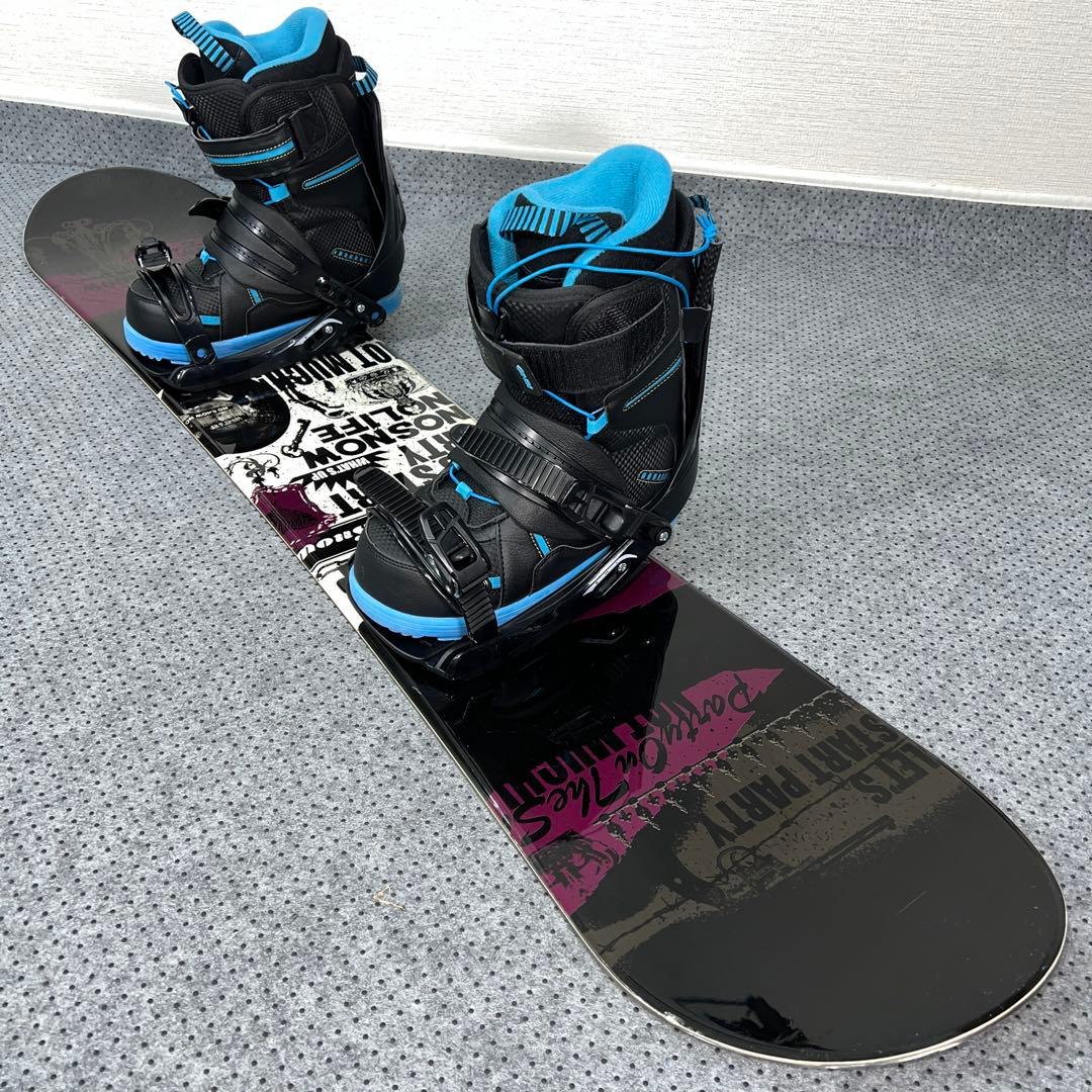 2回使用 キッズスノーボード SLQ 140cm＋バイン＋レースブーツ