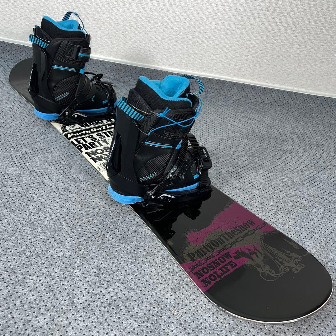 2回使用 キッズスノーボード SLQ 140cm＋バイン＋レースブーツ