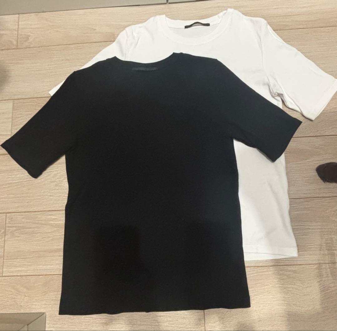 AP STUDIO フォーマルリブTシャツ ホワイト・ブラック　2枚セット