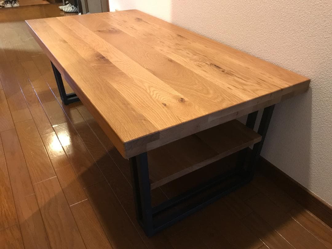 三幸ジャパン LIAN ライアン センター テーブル シェルフ オーク材 無垢材