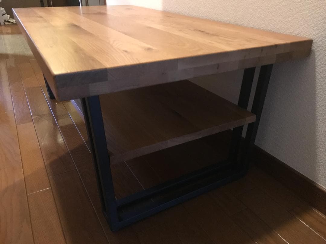 三幸ジャパン LIAN ライアン センター テーブル シェルフ オーク材 無垢材