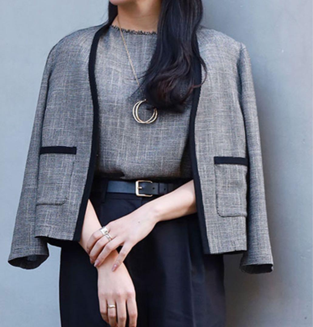 Ballsey ポリエステルレーヨンカラミ Vカラージャケット